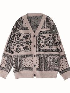 バンダナ柄 カーディガン / BANDANA CARDIGAN / グレー