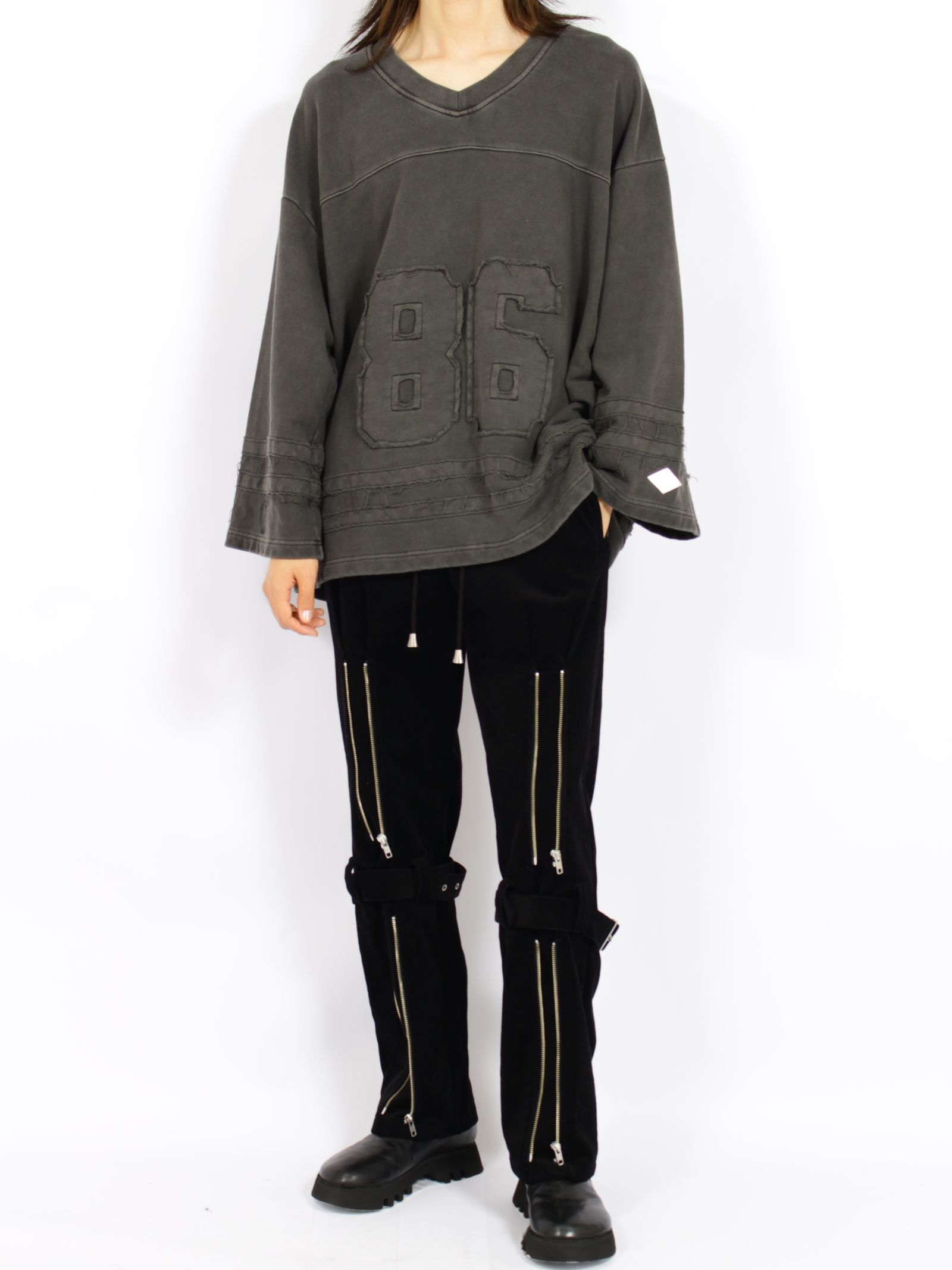 【26AW】 コットン ホッケー ジャージー チーム 長袖 プルオーバー / COTTON HOCKEY JERSEY'TEAM / ブラック