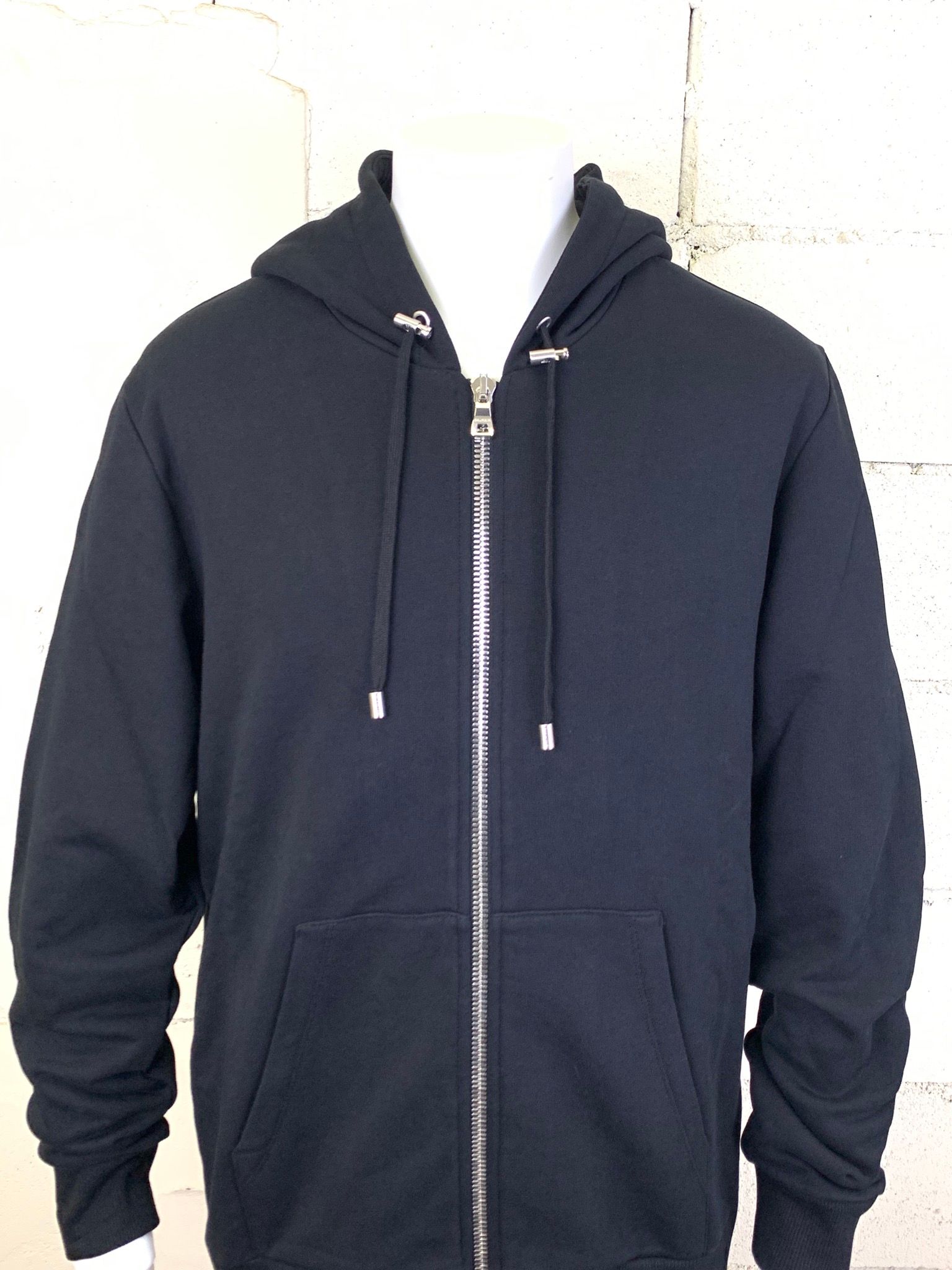 ジップアップ パーカー / BH2 C&S ZIPPED / ブラック × シルバー
