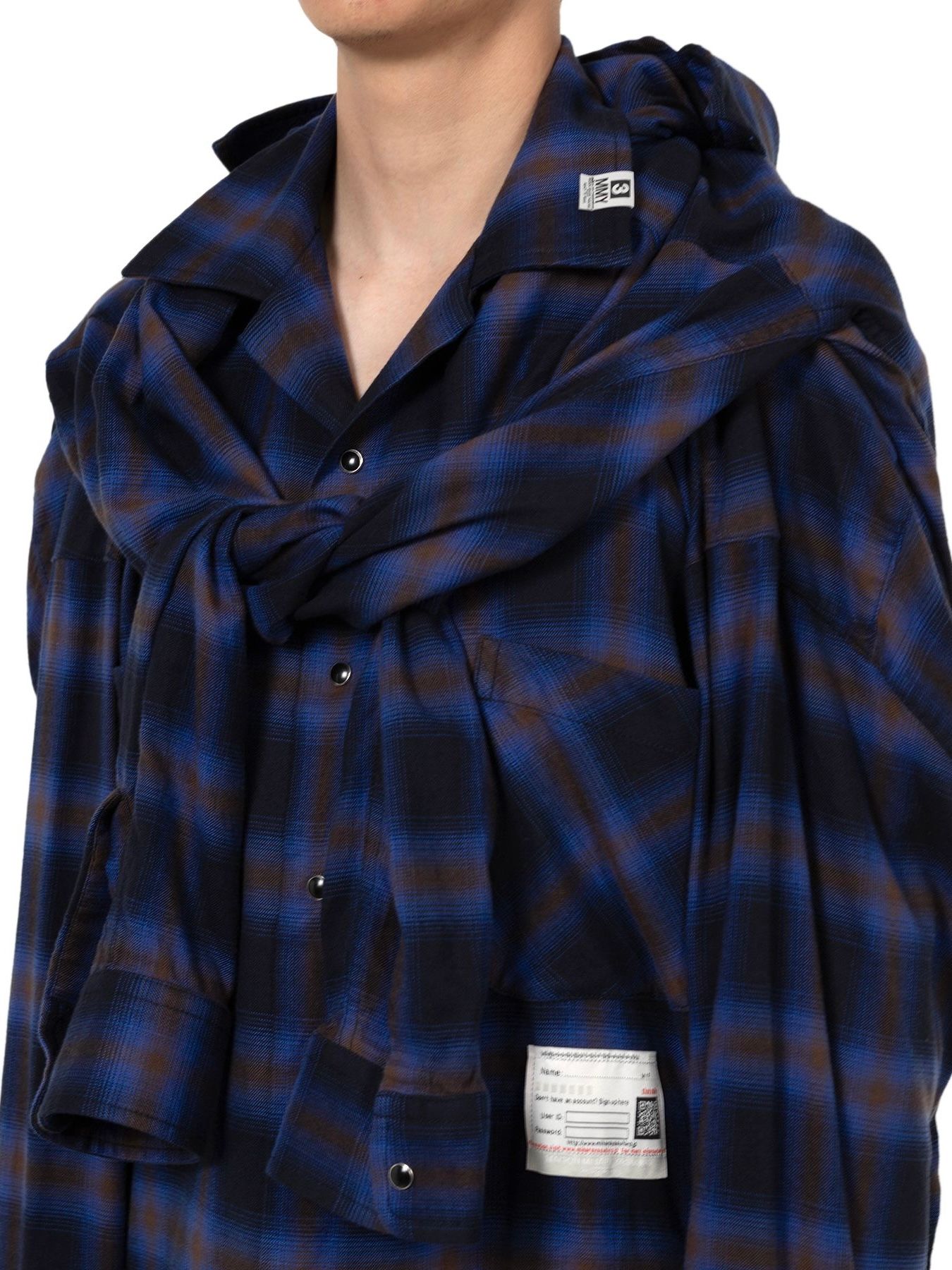 【25AW】ショール レイヤード シャツ / SHAWL LAYERED SHIRTS / ブルー