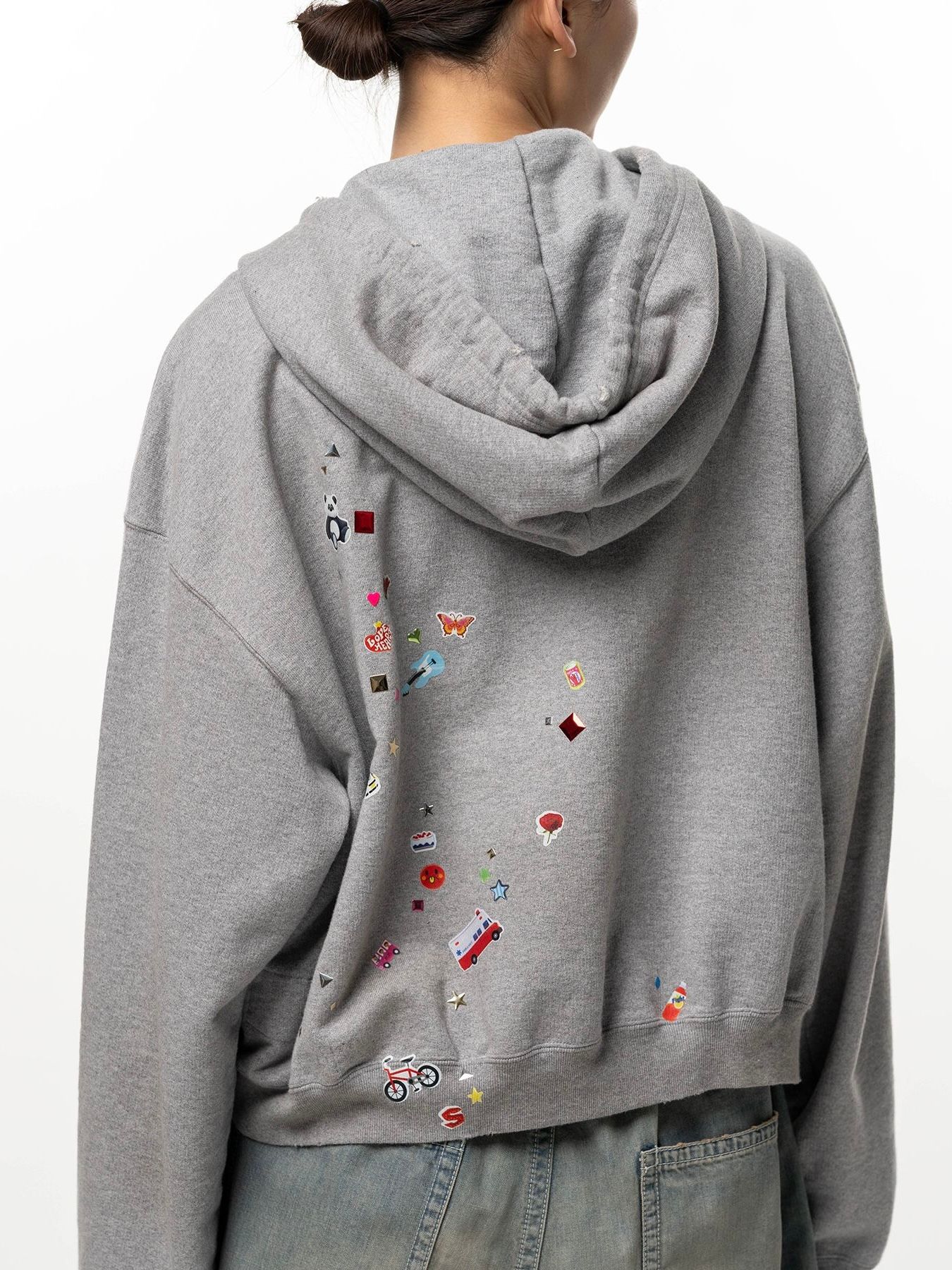 【26AW】キッズ ステッカー パーカー / KIDS STICKER PARKA / グレー