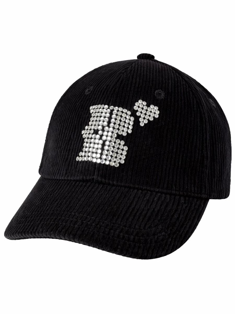 【26AW】コーデュロイ ハート ホローイング キャップ / CORDUROY HEART HOLLOWING CAP / ブラック