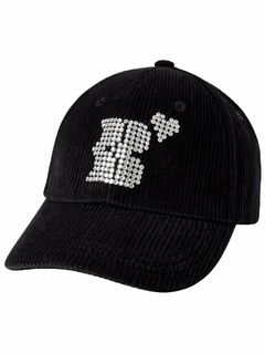 【26AW】コーデュロイ ハート ホローイング キャップ / CORDUROY HEART HOLLOWING CAP / ブラック