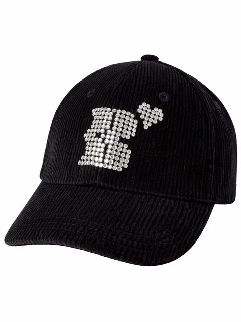【26AW】コーデュロイ ハート ホローイング キャップ / CORDUROY HEART HOLLOWING CAP / ブラック