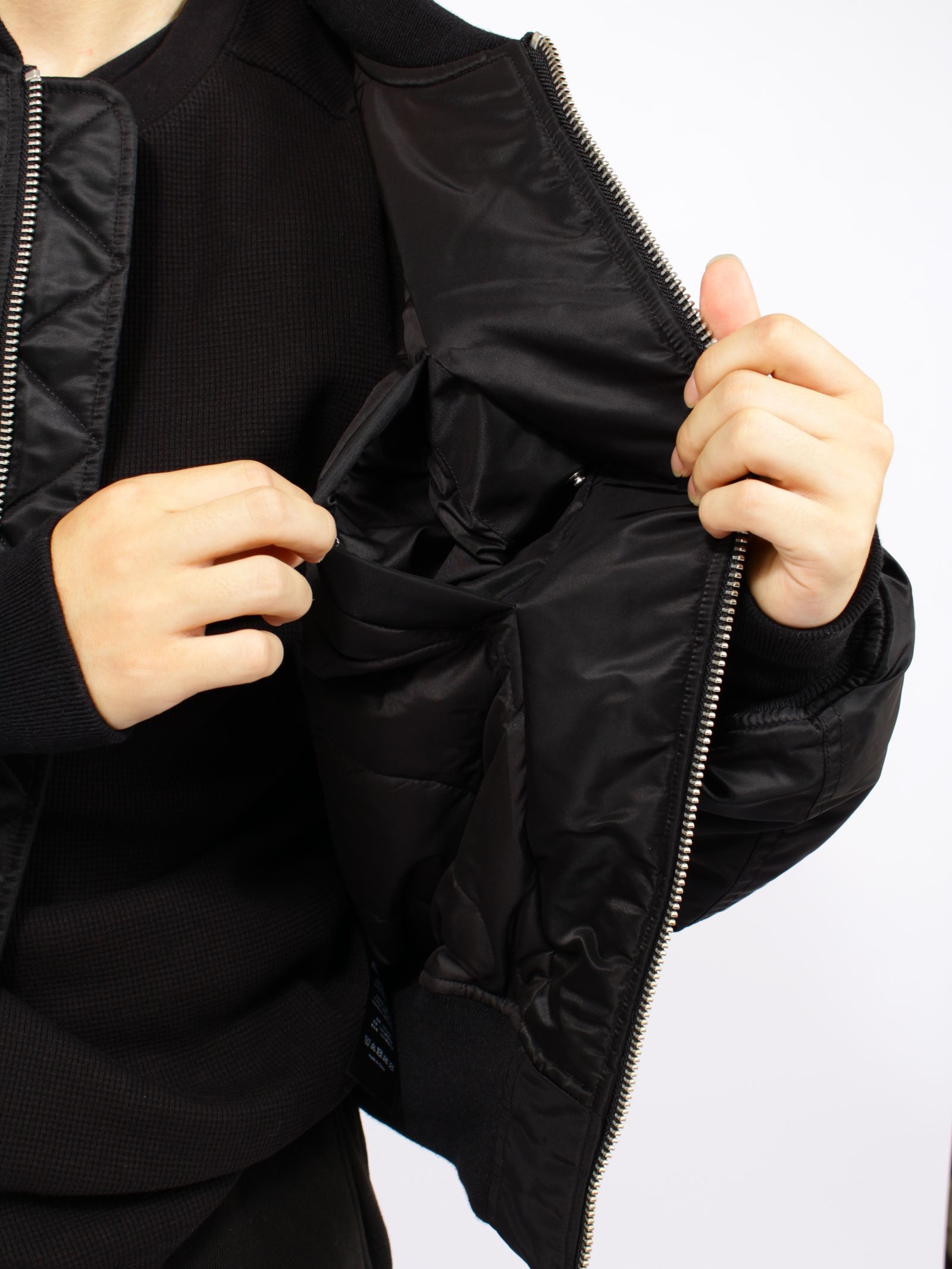 クロップド ブロード ボンバー / CROPPED BROAD BOMBER / OIL(ブラック)