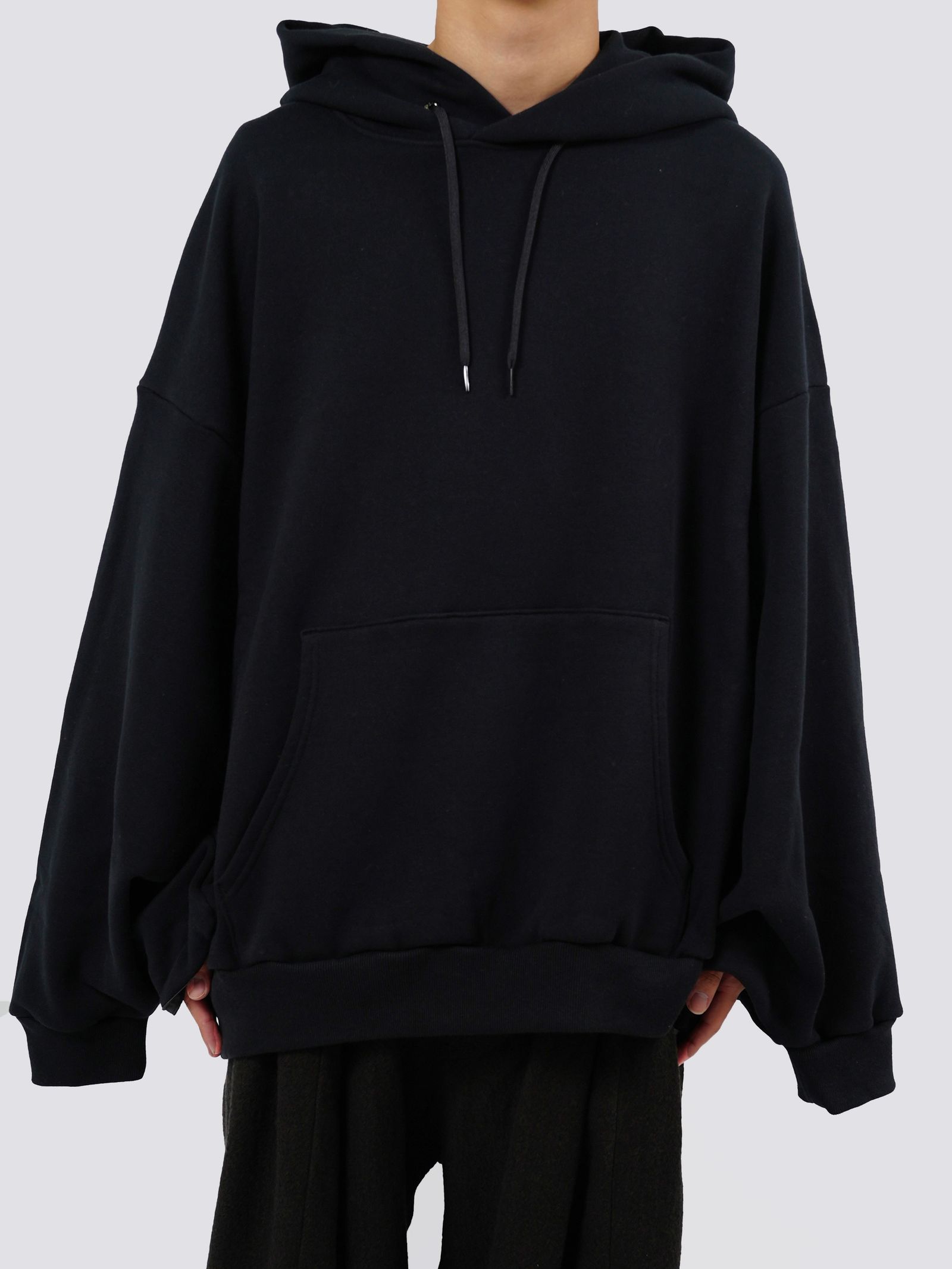 FUMITO GANRYU 【23AW】キモノ フーディー / KIMONO HOODIE / ブラック STORY