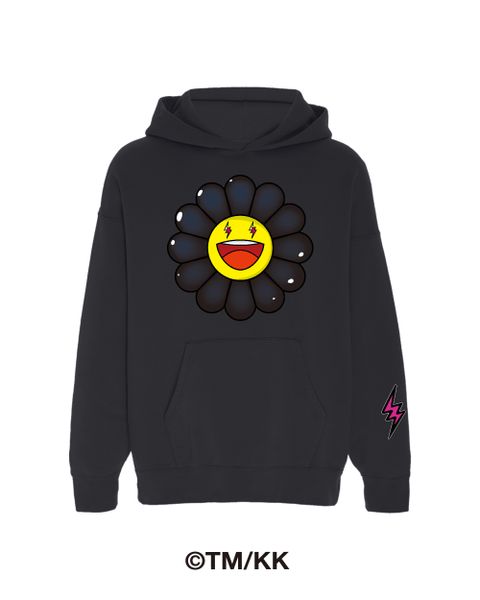 ビッグフラワープリント フーディー / NEGRO Flower Hoodie / ブラック