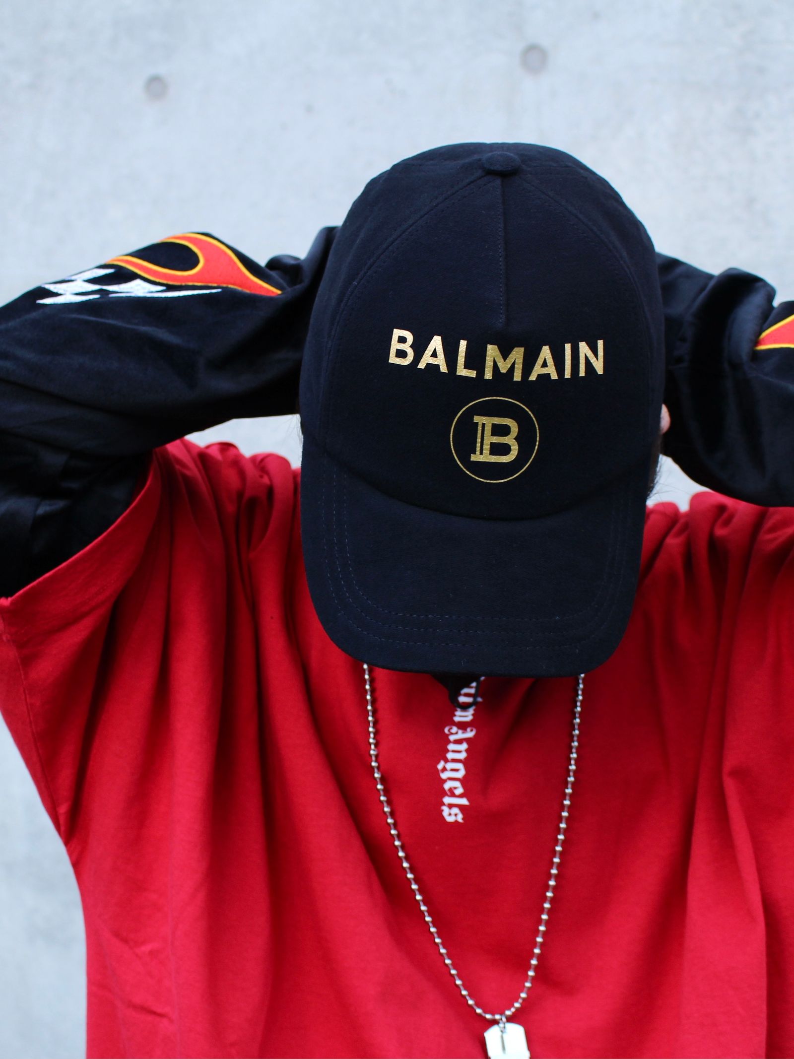 BALMAIN - Bロゴ ベースボールキャップ / BH1 ACC CAP B-LOGO COTTON 