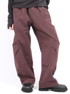 【25AW】タイ パンツ / TIE PANTS / ワイン