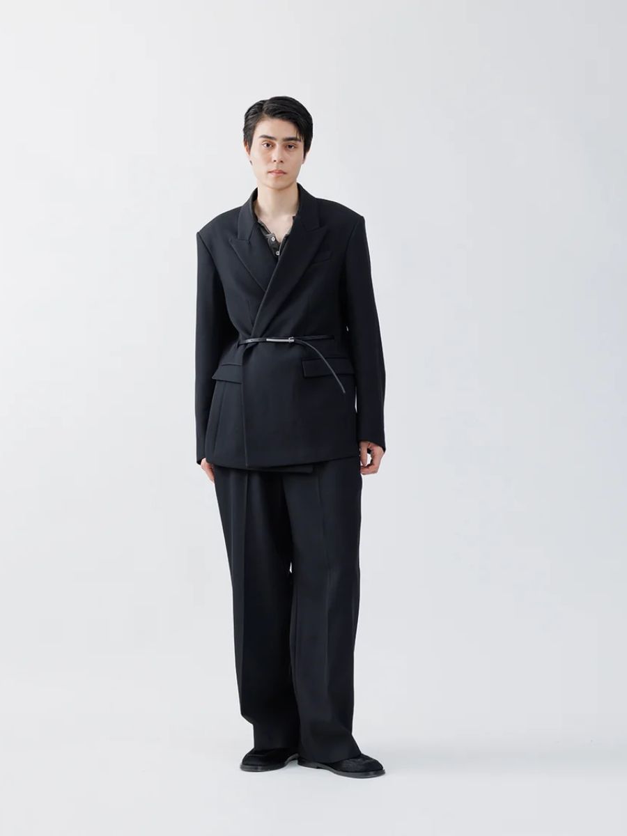 【26AW】 ヘビー ウール ラップ ジャケット / HEAVY WOOL WRAP JACKET .16 / ブラック