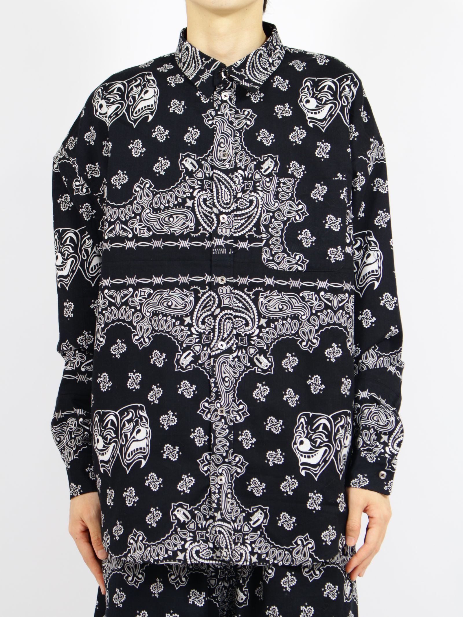 【26SS】コットン バンダナ シャツ ジャケット / COTTON BANDANA SHIRT JKT / ブラック