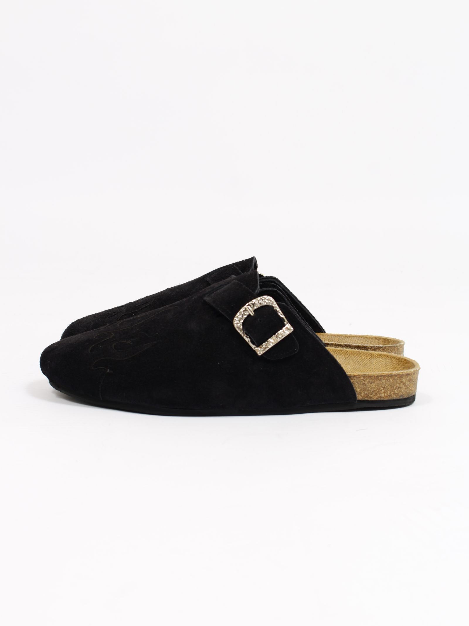 【26SS】フレイム パターン サボ サンダル / FLAME PATTERN SABO SANDALS / ブラック