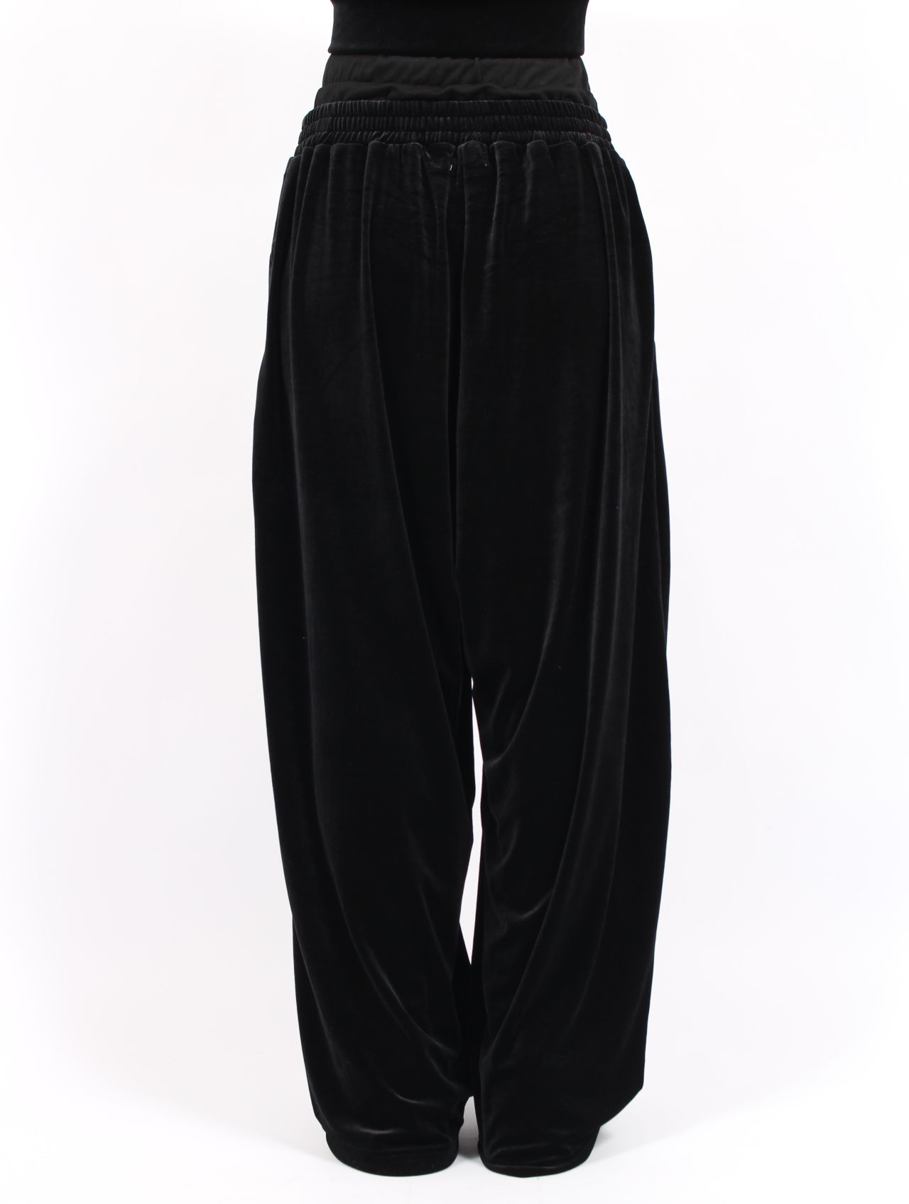 【25AW】レイヤード ベルベット トラウザーズ / LAYERED VELVET TROUSER / ブラック