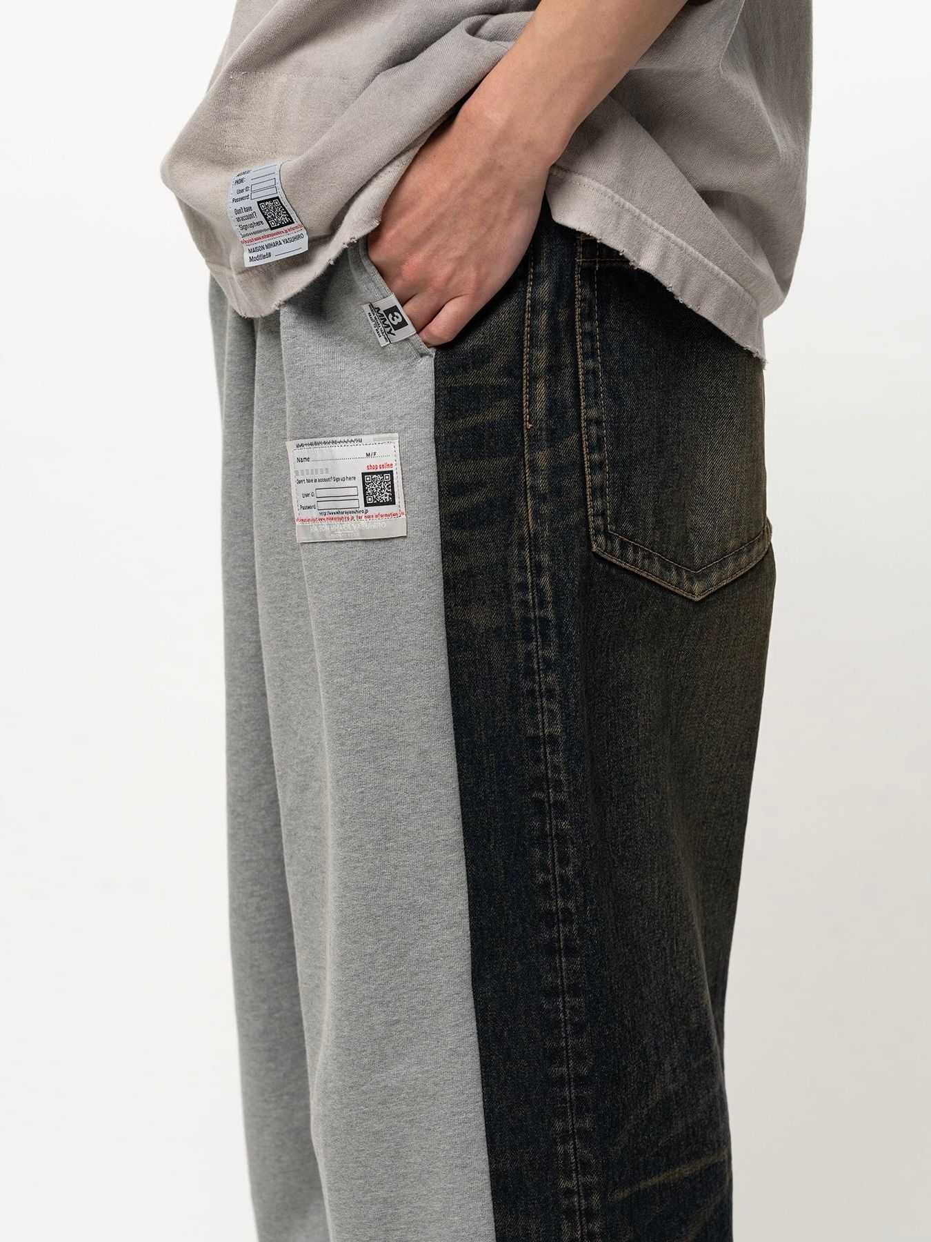 【26AW】コンバインド デニム × スウェット パンツ / COMBINED DENIM×SWEAT PT / インディゴ