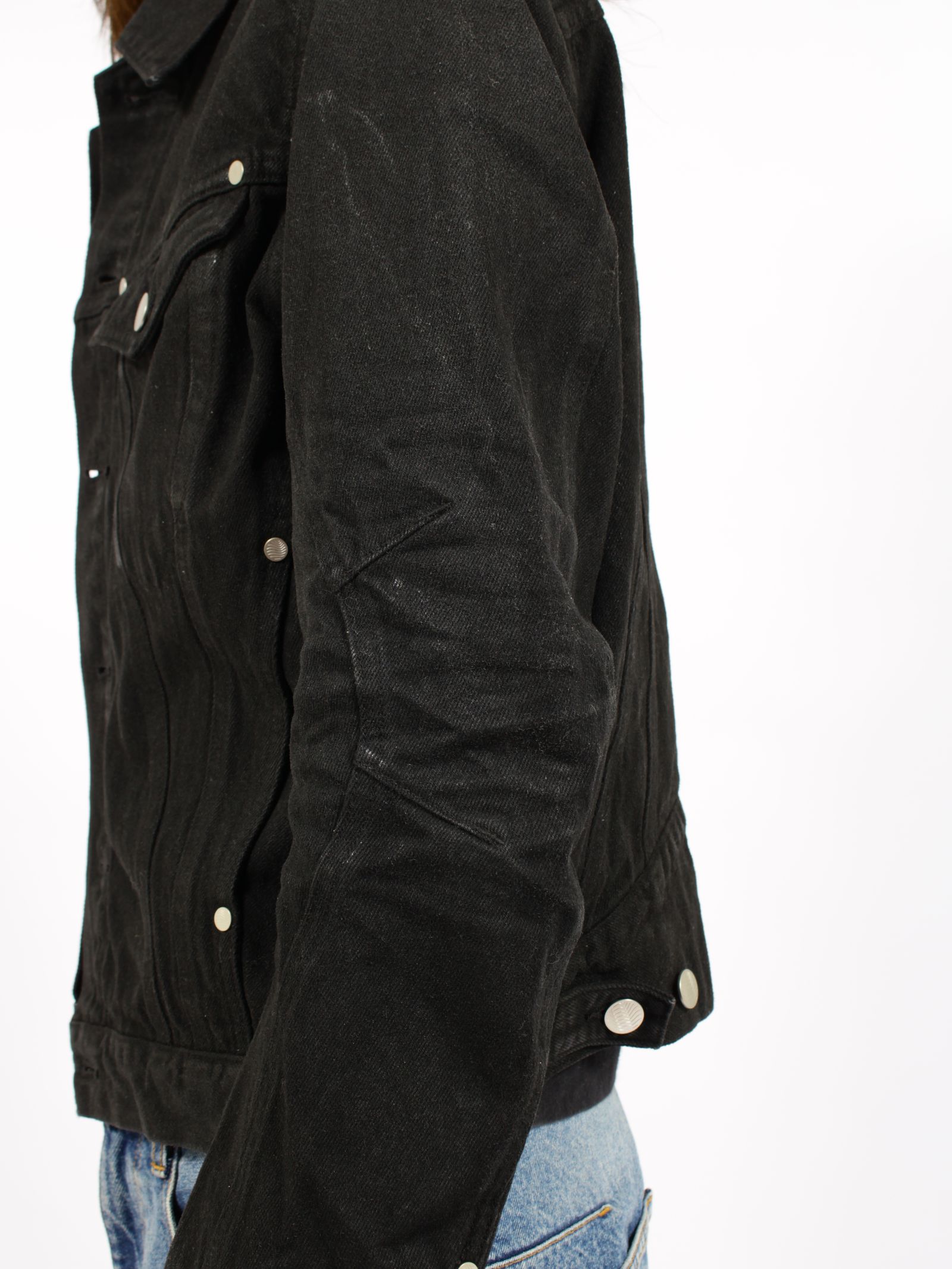 【26AW】デニム トラッカー ジャケットコーティング デニムジャケット / DENIM TRUCKER JACKET / LUSTER COATED BLACK(ブラック)