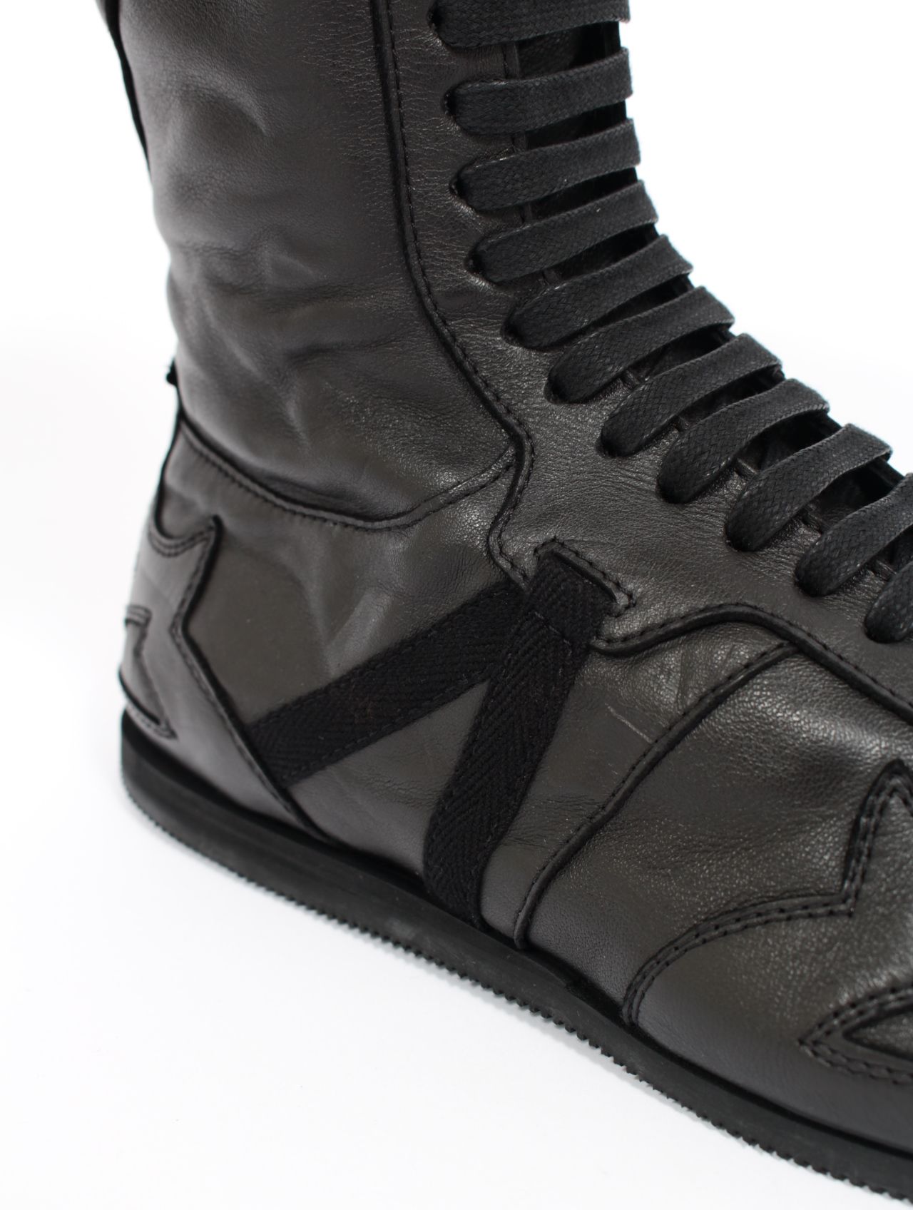 【25AW】パルネ ボクシング ハイカット スニーカー / PALNE BOXING HIGH CUT SNEAKER / ブラック