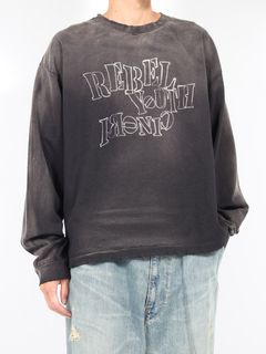 【24AW】クレヨン ブリーチド ロングスリーブ Tシャツ / "CRAYON" BREACHED L/S TEE / ブラック
