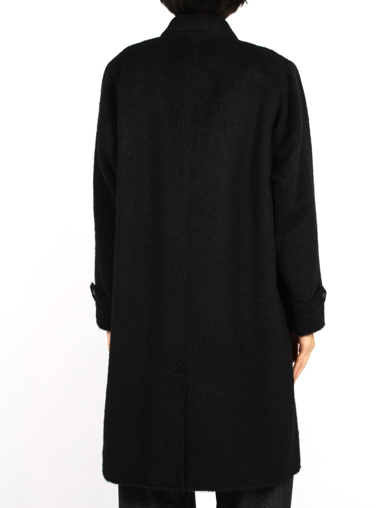 【25AW】アルパカ ステンカラー コート / ALPACA COAT / ブラック