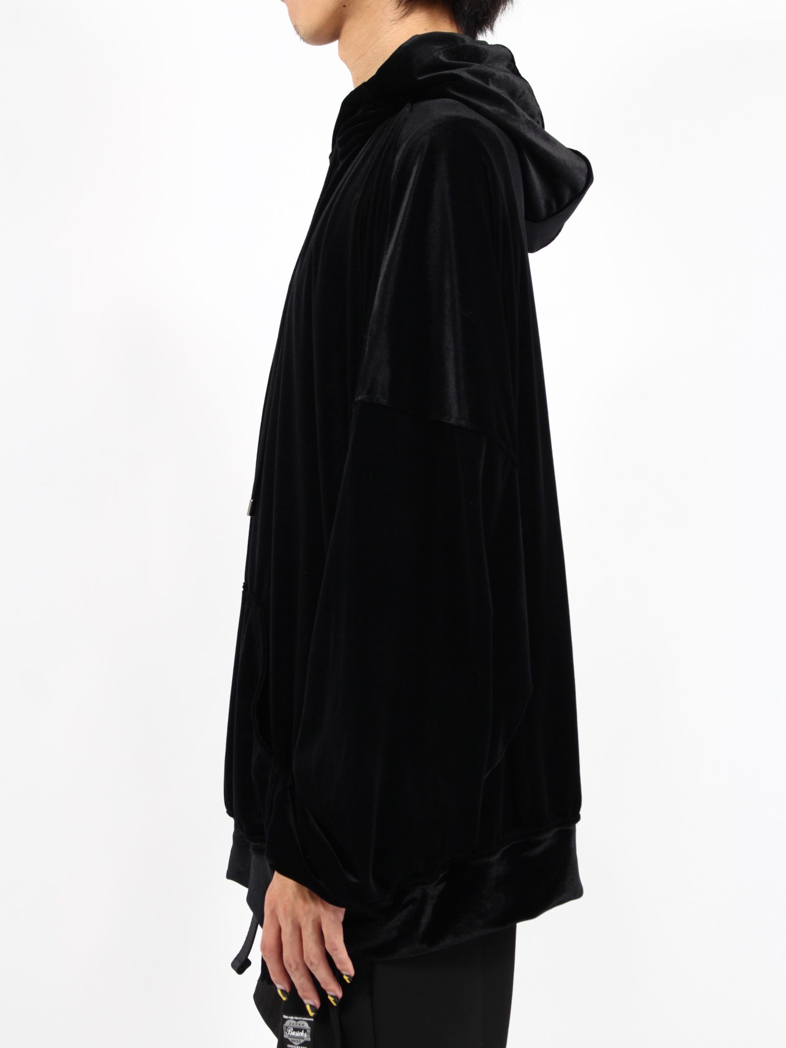 【24AW】ベルベット フーディー / VELVET HOODIE / ブラック