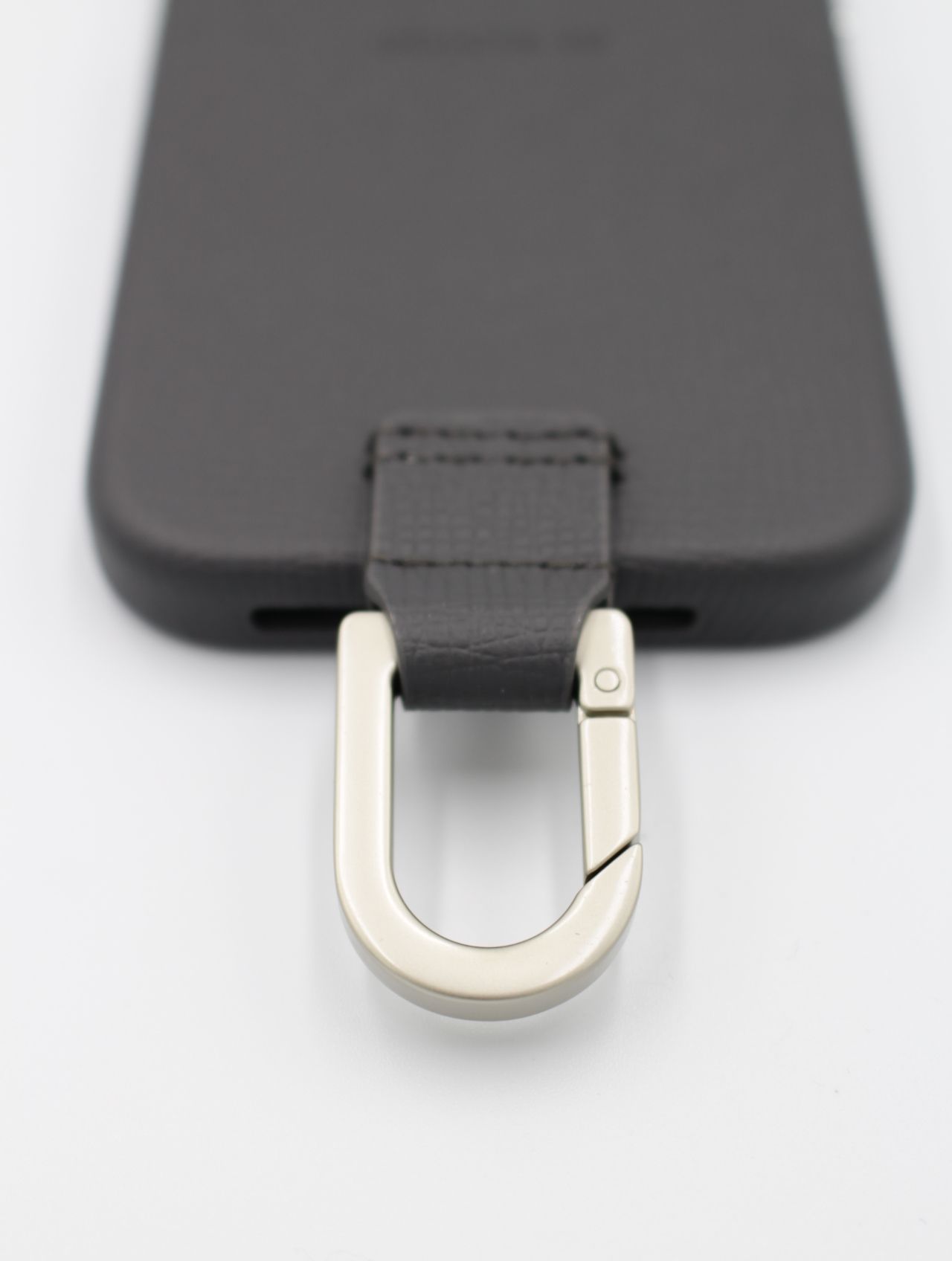 カラビナ付アイフォンケース / CARABINER CASE / グレー