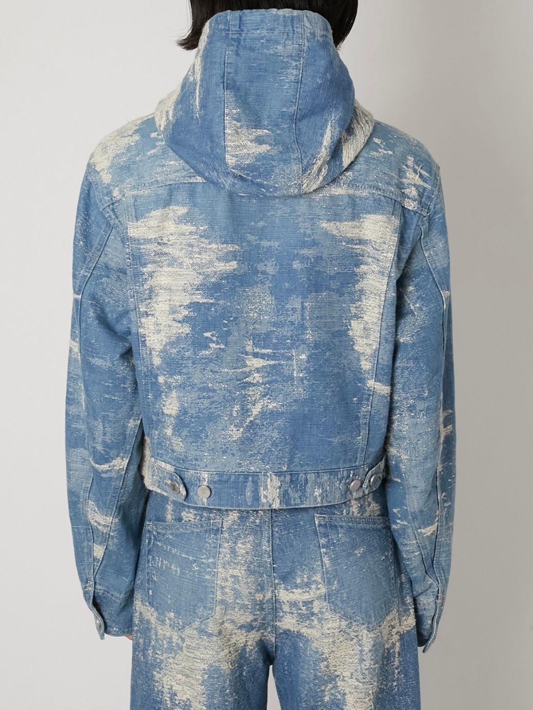 【26SS】デニム ジップアップ フーディー / DENIM HOODIE / インディゴブリーチ