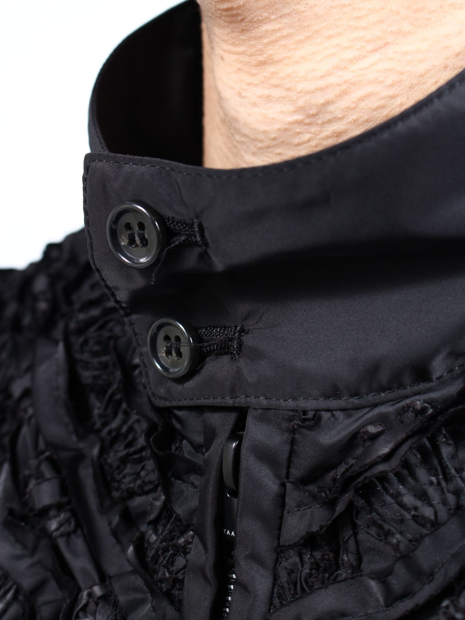【25SS】シャーリング ドックイヤー ジャケット / SHIRRING DOG-EAR JACKET / ブラック