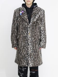 【20AW】缶バッチ付き レオパード オーバーサイズ ファーコート / LEOPARD COAT / レオパード