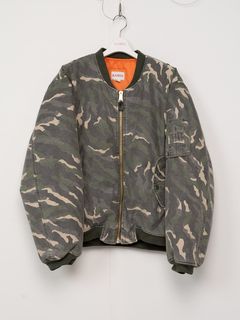 【24AW】フォステックス コラボ カモ ウォッシュ加工 MA-1 / FOSTEX CAMO WASH MA-1 / カーキ