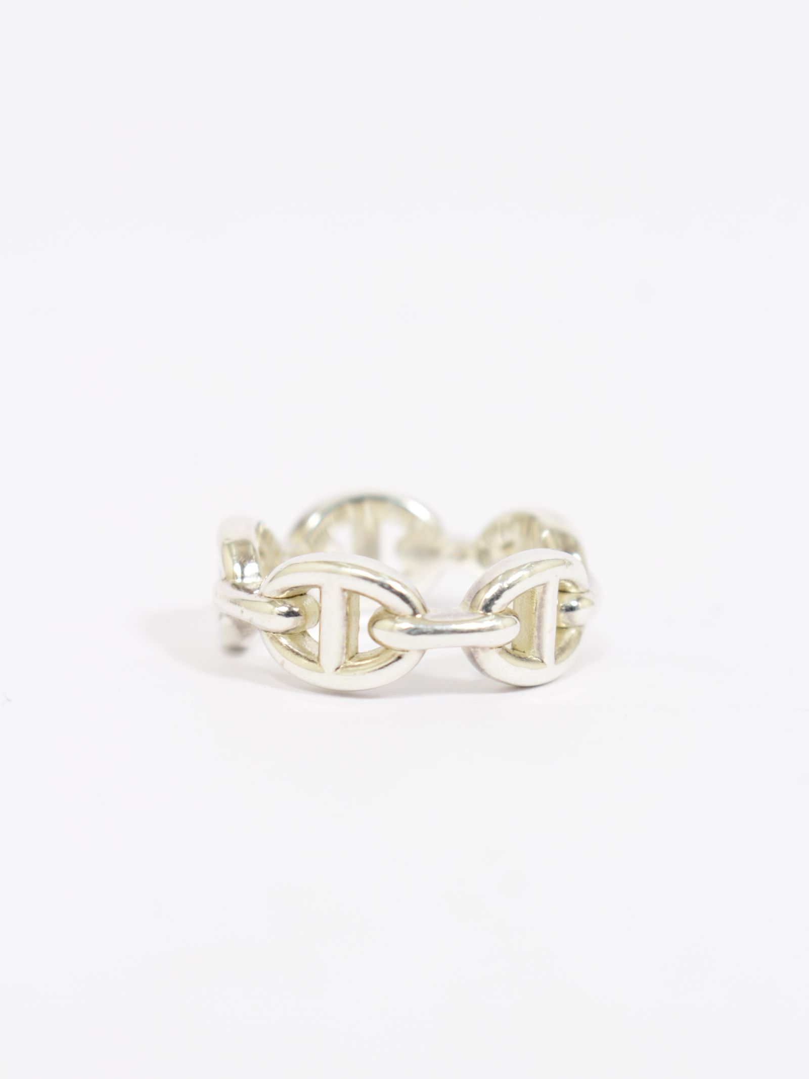 【HERMES VINTAGE】アンシェネリング / ENCHAINEE RING / シルバー