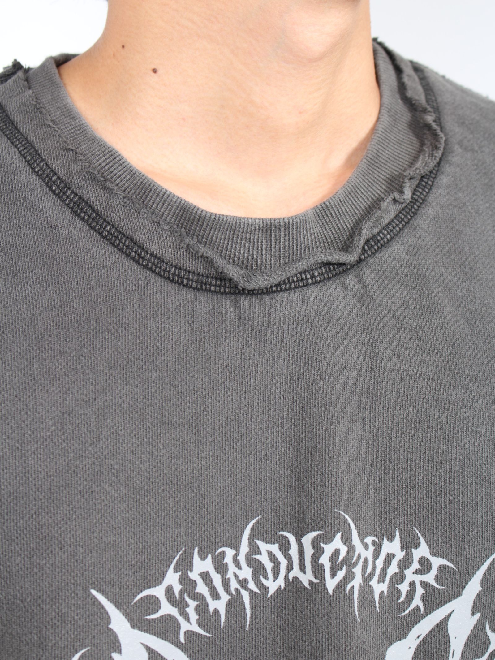 【24AW】ピグメント ペンタグラム コットン クルーネック スウェット / PIGMENT DYE COTTON CREWNECK SWEATER 'PENTAGRAM / ブラック