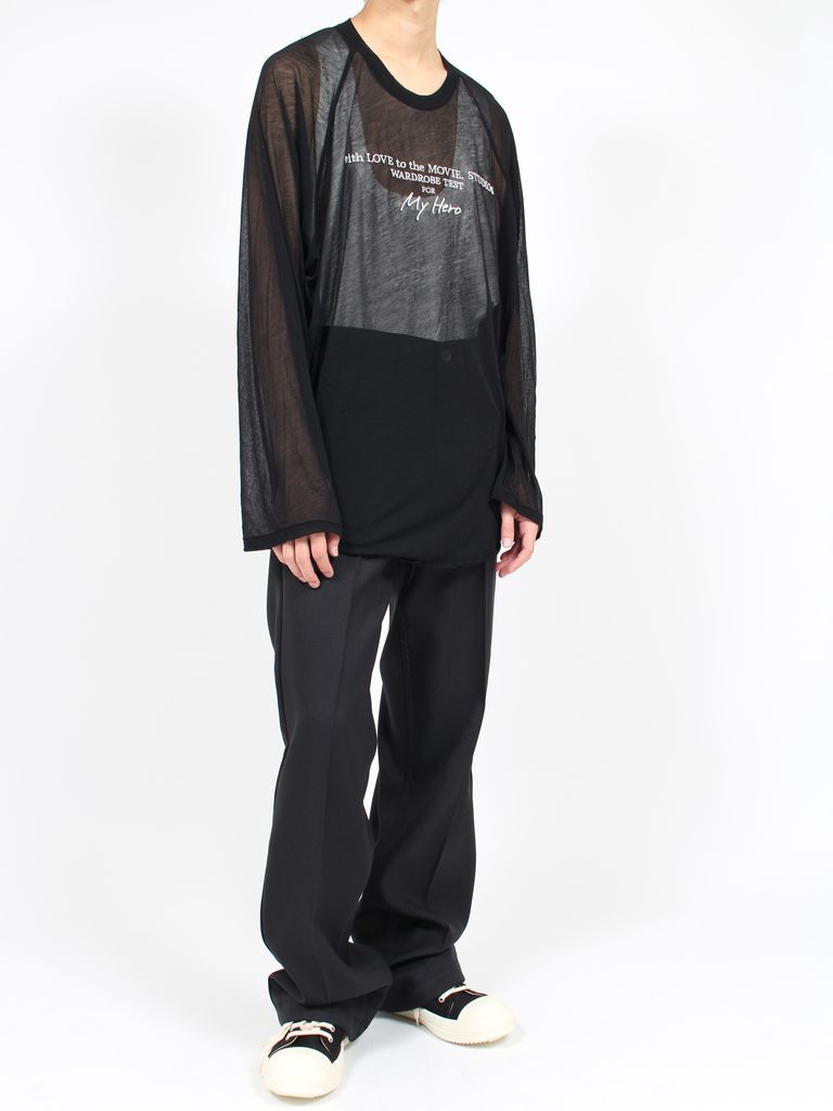 DAIRIKU - 【24SS】シースルー ビッグ ラグラン ロングスリーブTシャツ 
