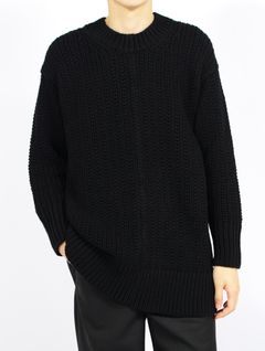 【25AW】シルク ウール ハイゲージ ニット / SILK WOOL KNIT / ブラック