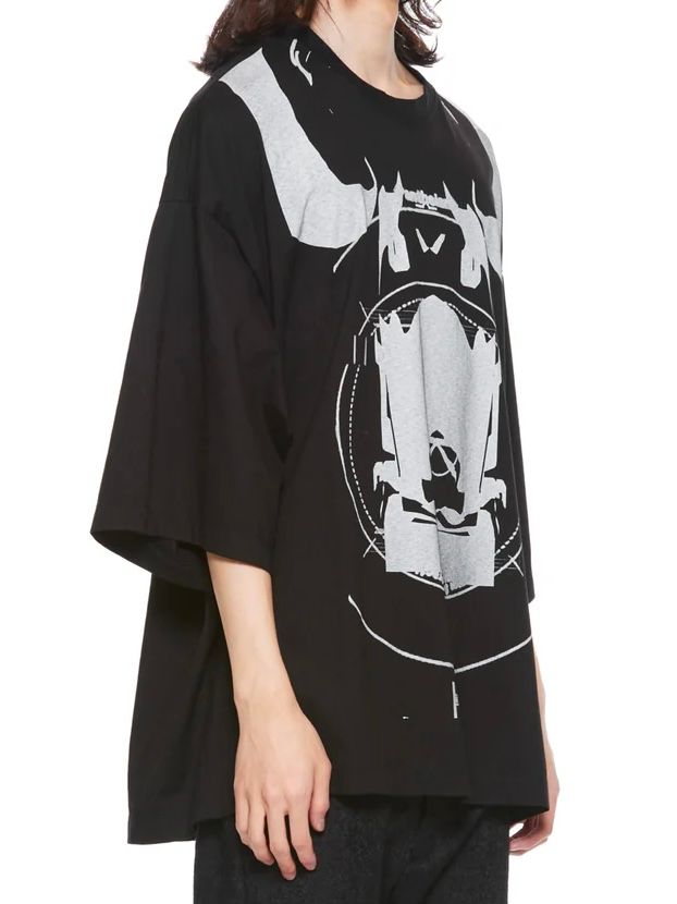 【25SS】プリント オーバー Tシャツ / COTTON SZ JERSEY / ブラック