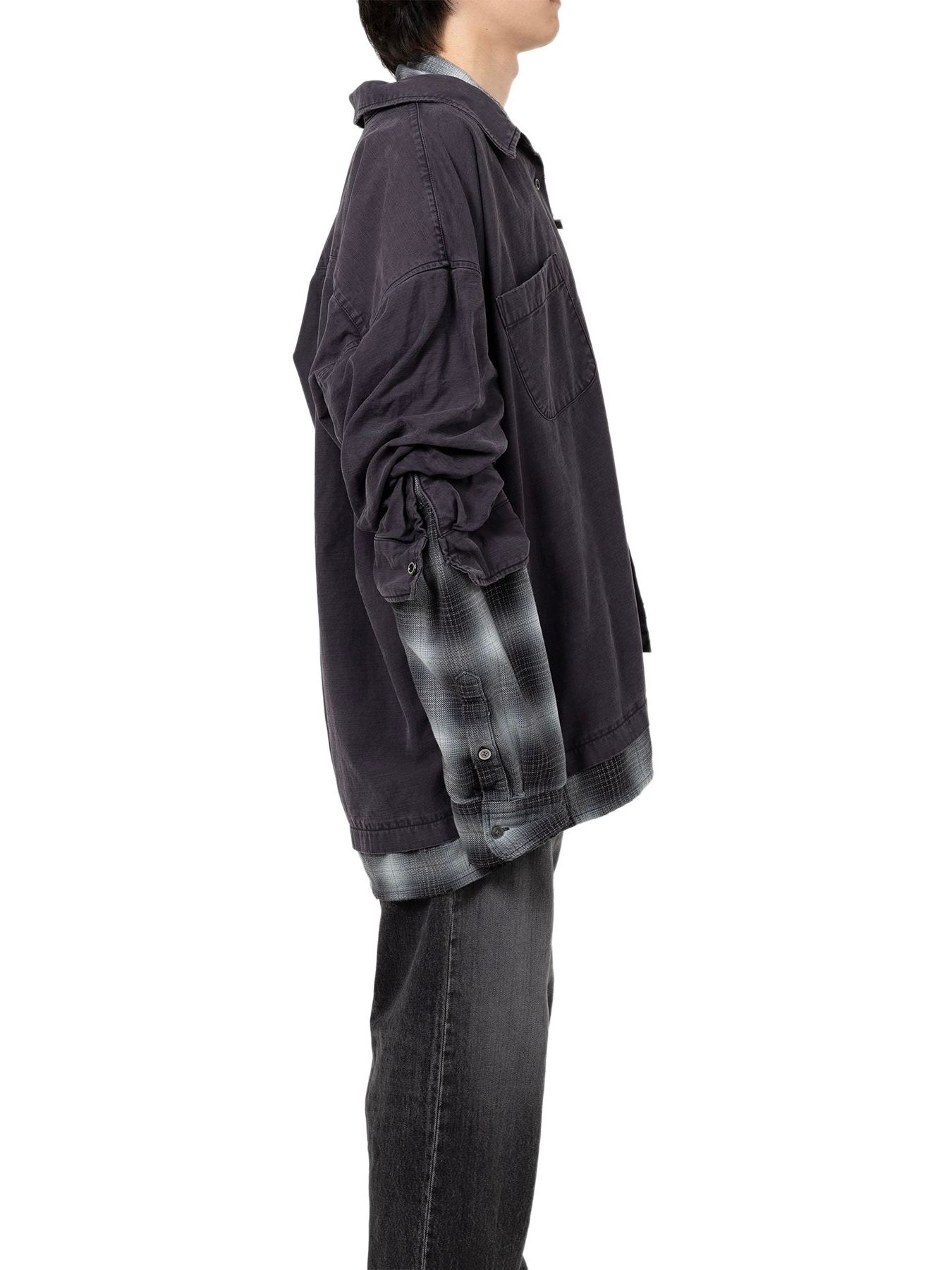 【25AW】レイヤード ロングスリーブ シャツ / LAYERED L/S SHIRTS / ブラック