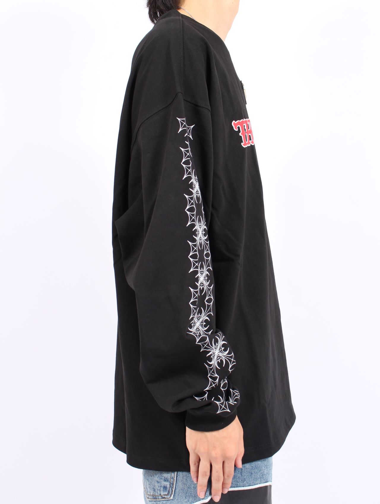 【25AW】TC パターン ロングスリーブ Tシャツ 長袖 カットソー / TC PATTERN LONG-SLEEVE / ブラック