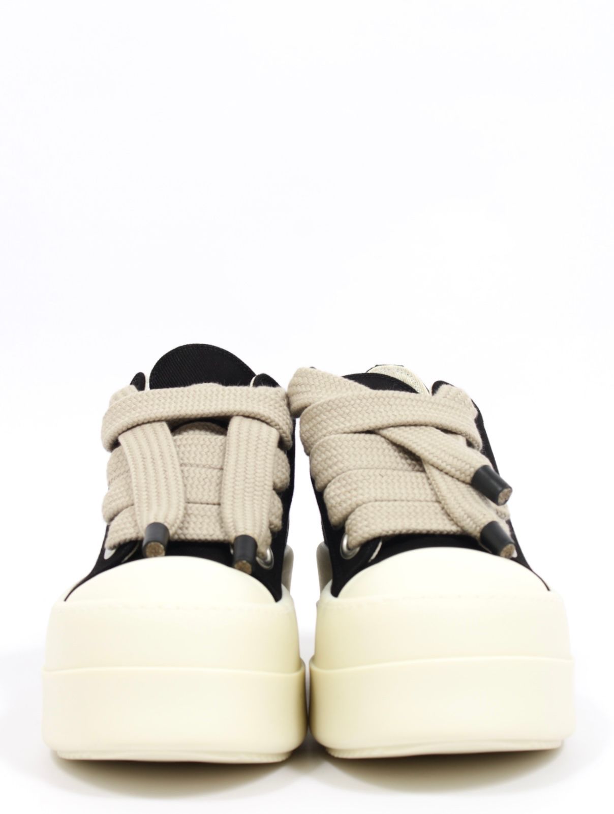 【26SS】メガバンパー ジャンボレース ロースニークス ローカット スニーカー / MEGA BUMPER JUMBOLACE LOW SNEAKS / ブラック×ホワイト