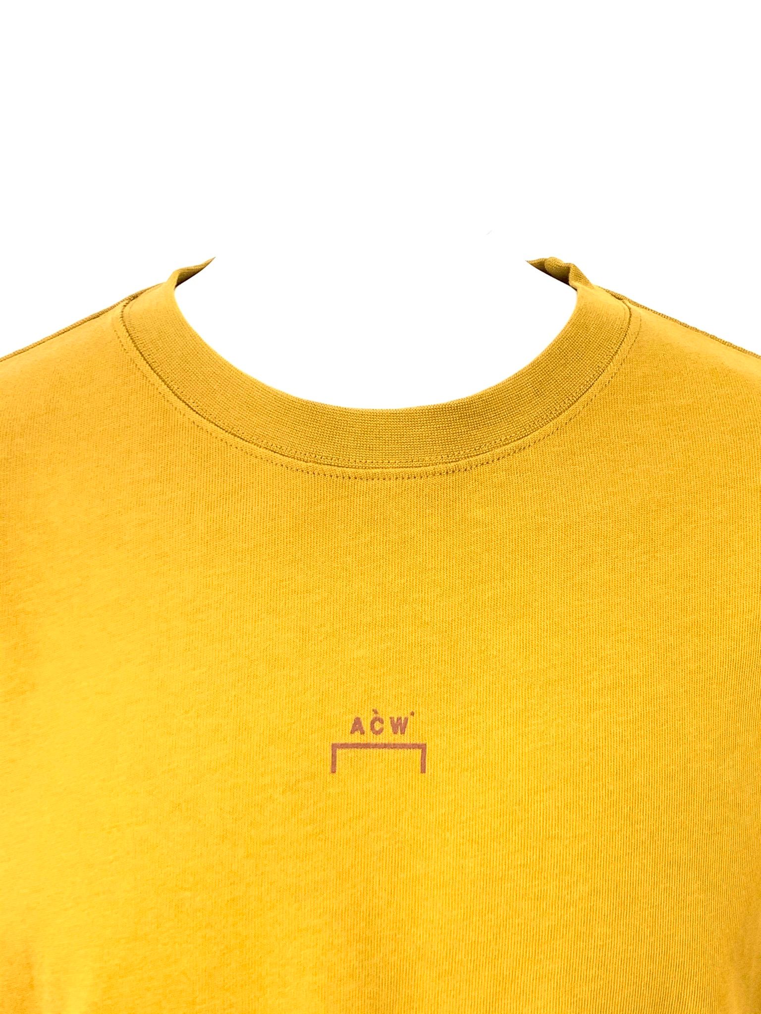 【関税込み】A-COLD-WALL* イエロー 刺繍 スウェットシャツ A-COLD-WALL* - バックペイント ジャージTシャツ / COTTON