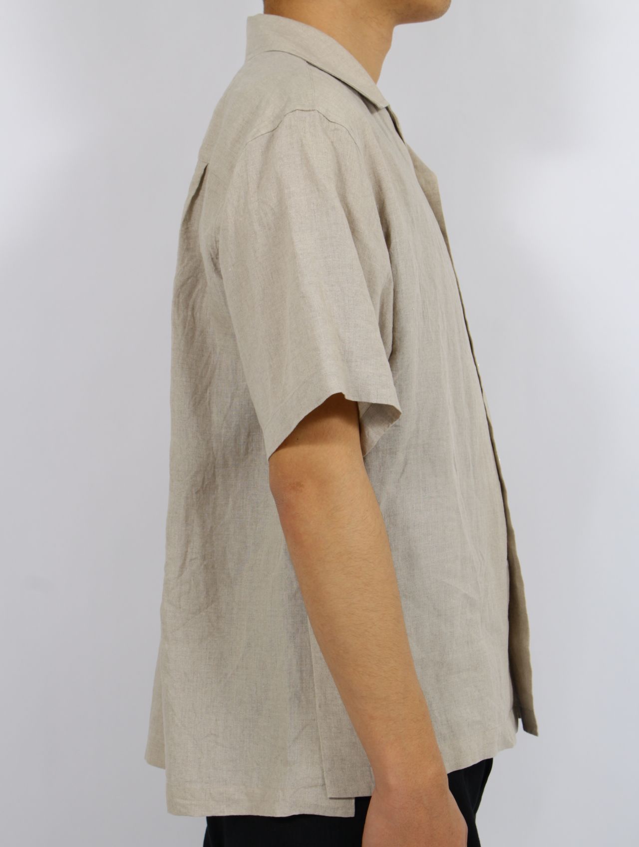 【25SS】サイド ベンツ オープンカラー リネン シャツ / SIDE VENTS OP COLLAR LINEN SHIRT / エクリュー