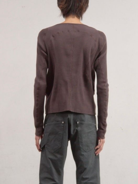 【26SS】 パネルド リブ ロングスリーブ 長袖 Tシャツ / PANELLED RIBBED LONG SLEEVE T-SHIRT / BROWN (ブラウン)