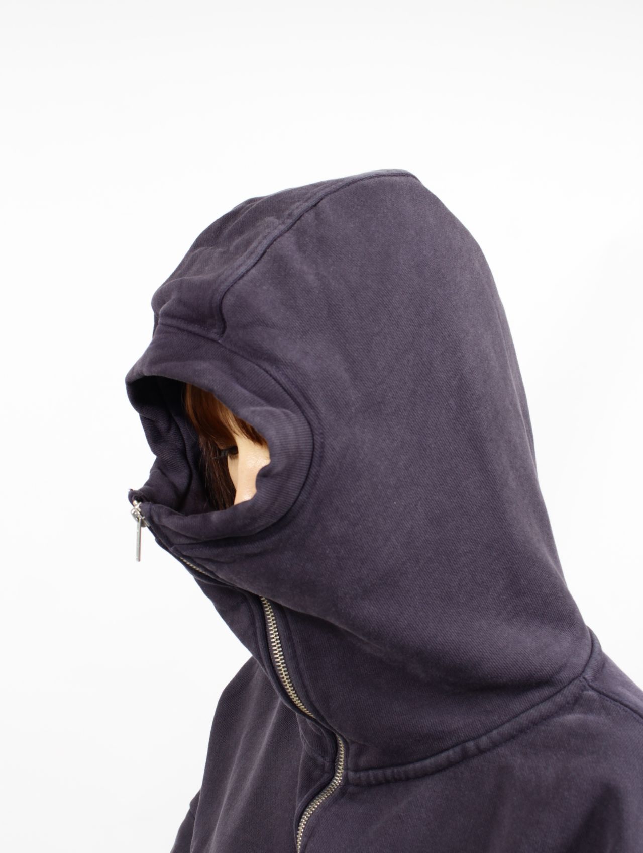 クロップド フルジップ フーディー パーカー / CROPPED FULL ZIP / INK(パープル)