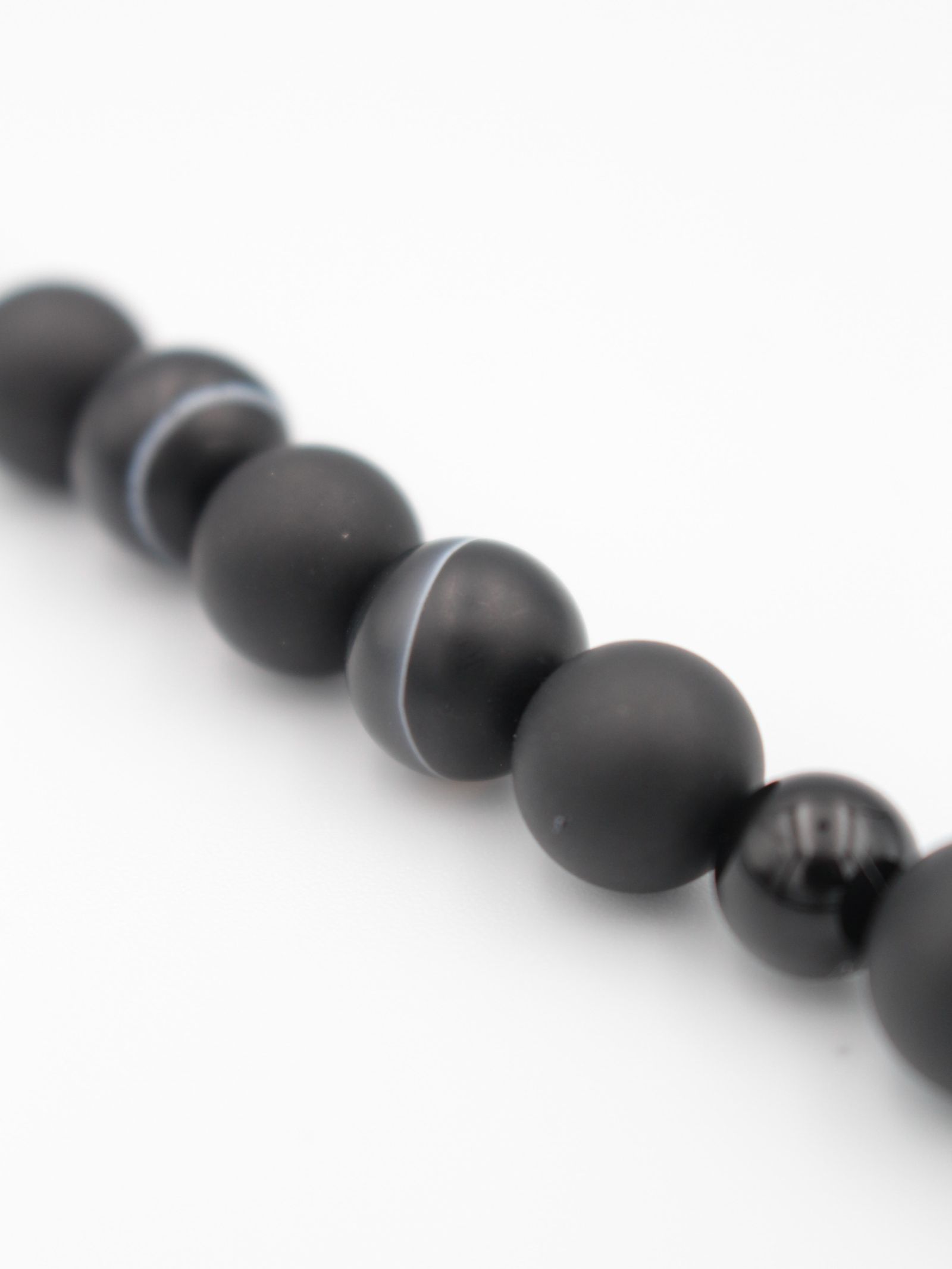 【25AW】定番 数珠 ジュズ ブレスレット オニキス / JUZU BRACELET / ブラック×シルバー