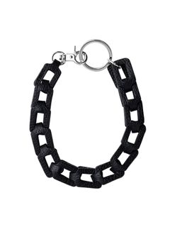 レザーチェーン ハンド ストラップ / HAND STRAP RECTANGLE / ブラック
