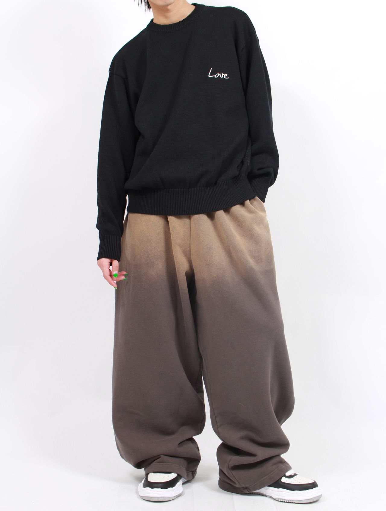 【25SS】ラブ イズ リアル コットン ニット セーター / LOVE IS REAL KNIT / ブラック