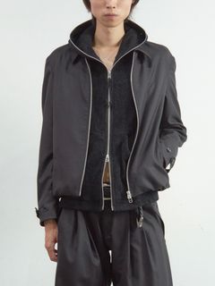 【26SS】ショート ジップ アップ ジャケット / SHORT ZIP UP JACKET / ブラック