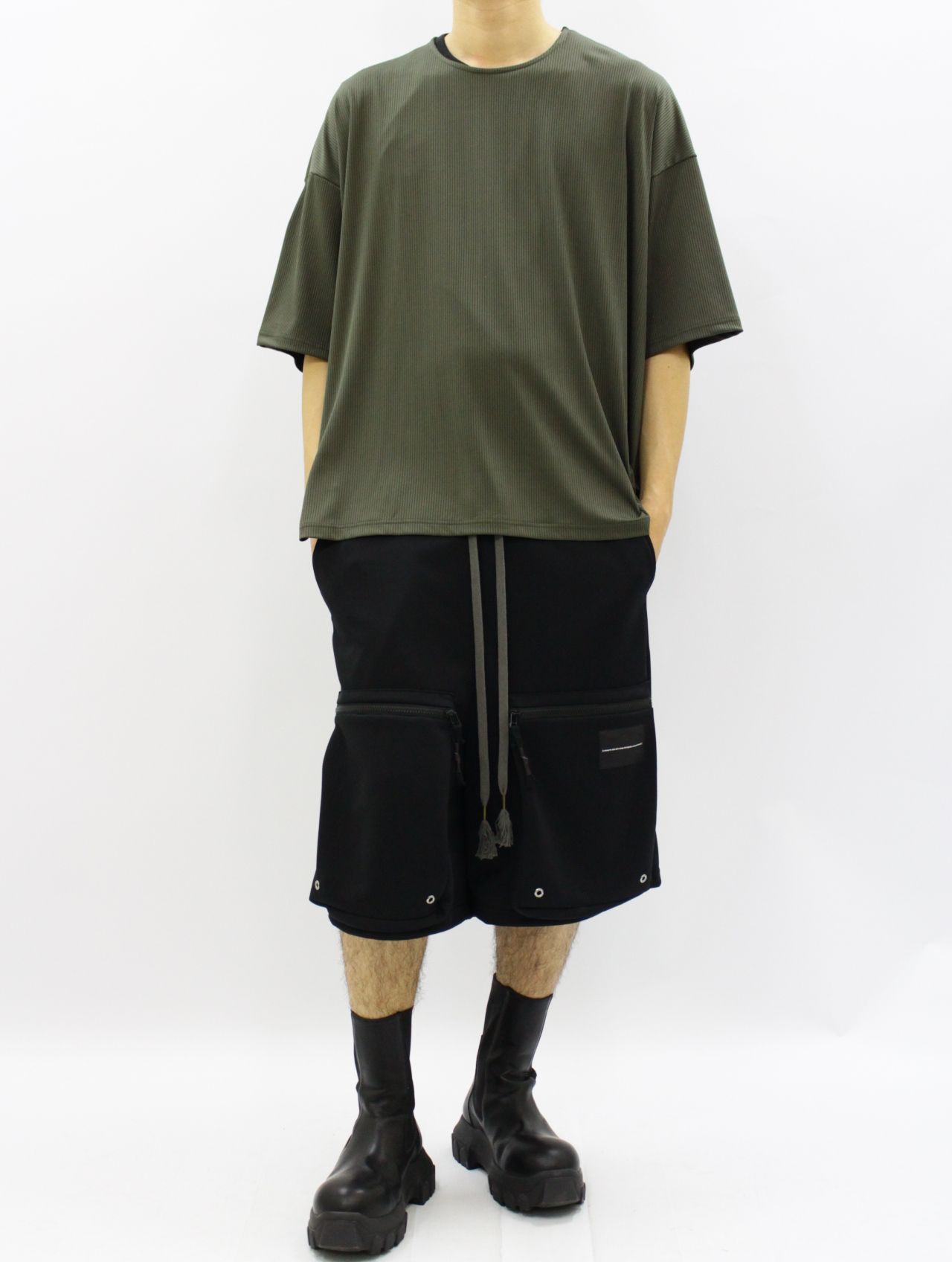 【25SS】アクア リブ マッシブ トップス / AQUA RIB MASSIVE TS / SUMI(カーキ)