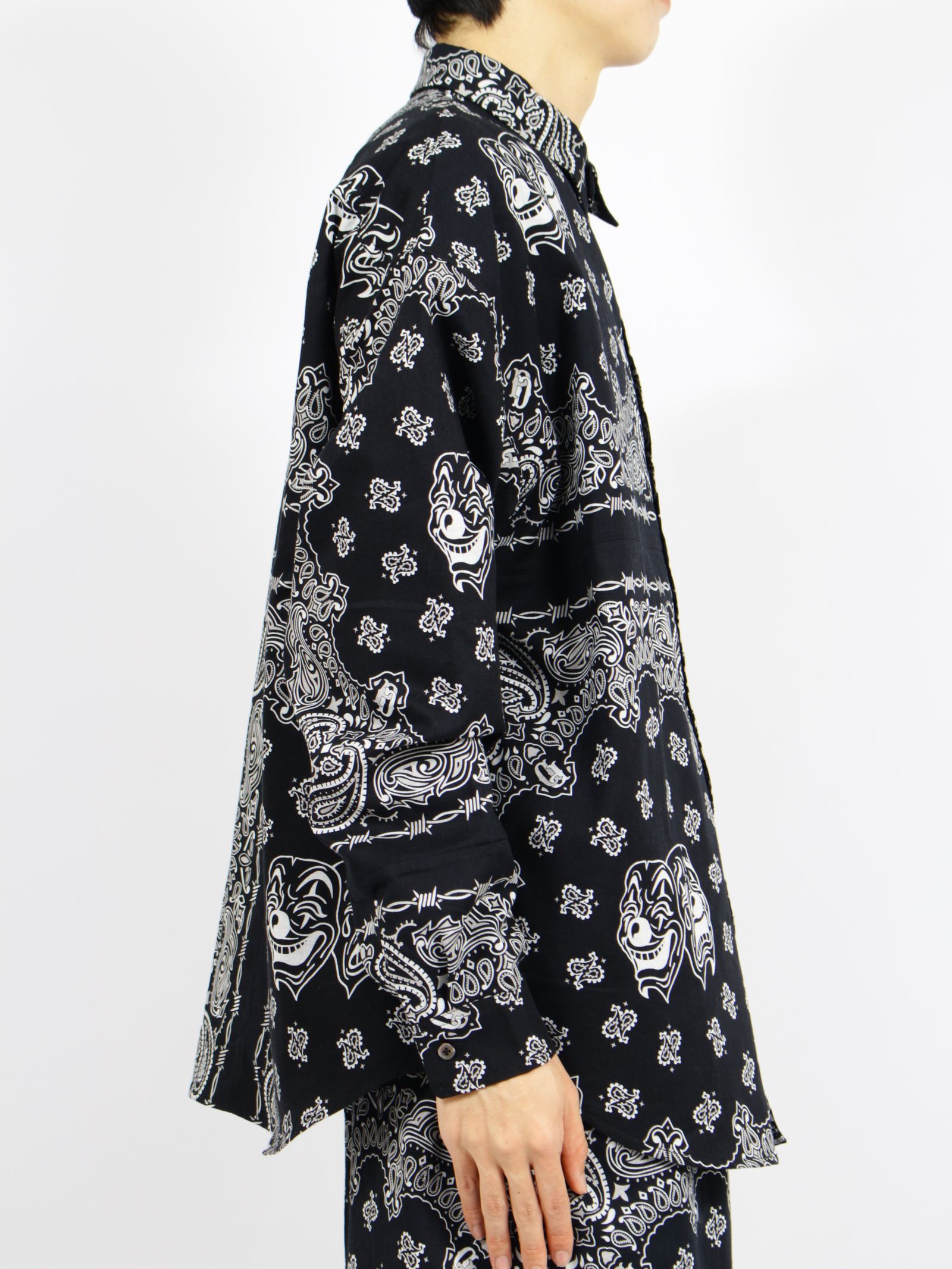 【26SS】コットン バンダナ シャツ ジャケット / COTTON BANDANA SHIRT JKT / ブラック