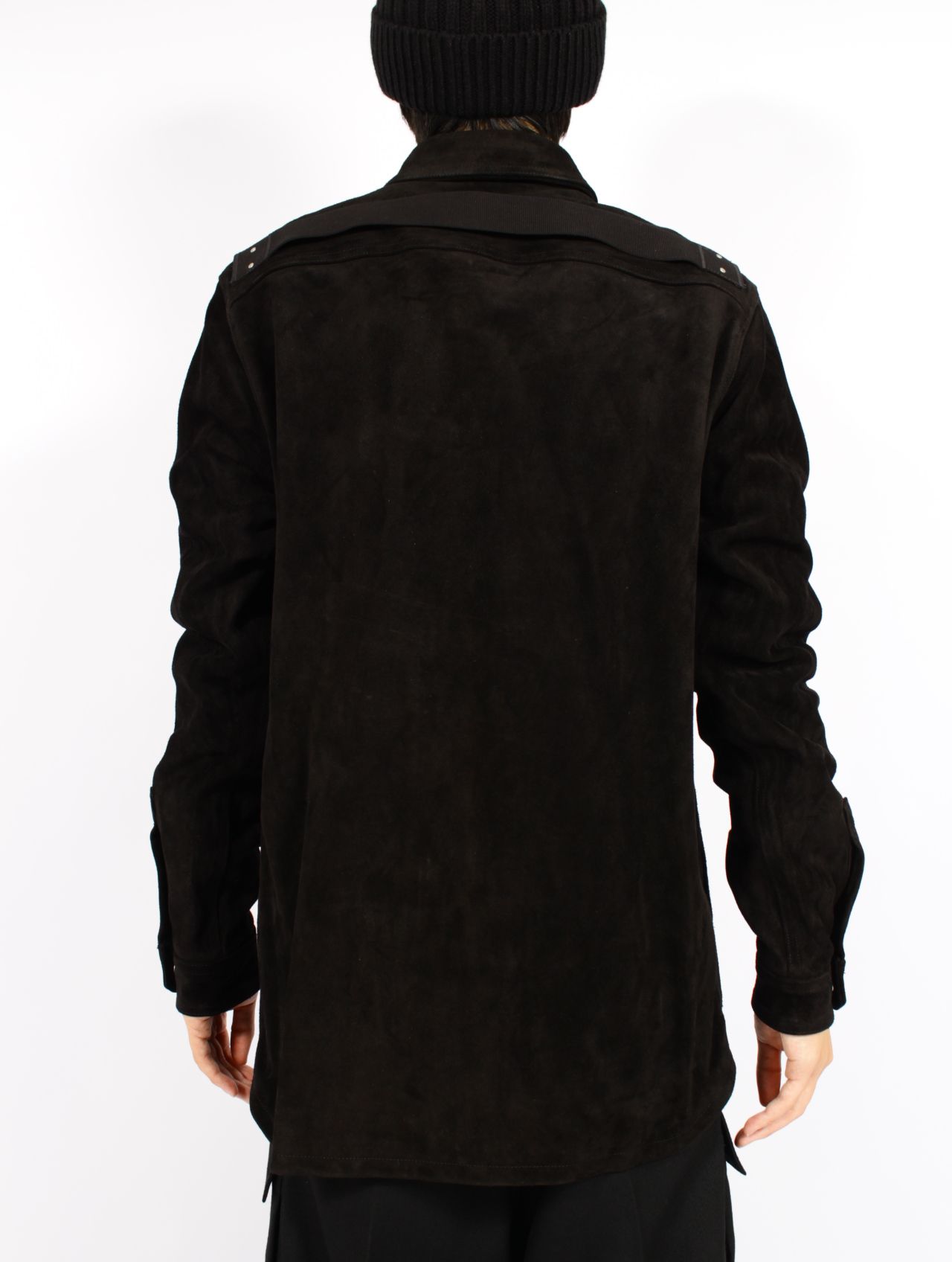 【25AW】レザー アウターシャツ / OUTERSHIRT / ブラック