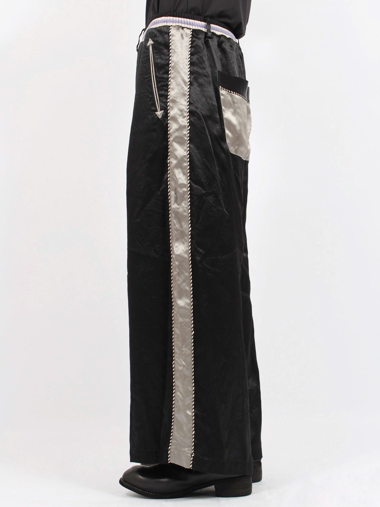 【25AW】サテン スーベニア トラウザー パンツ / SATIN SOUVENIR TROUSERS / ブラック