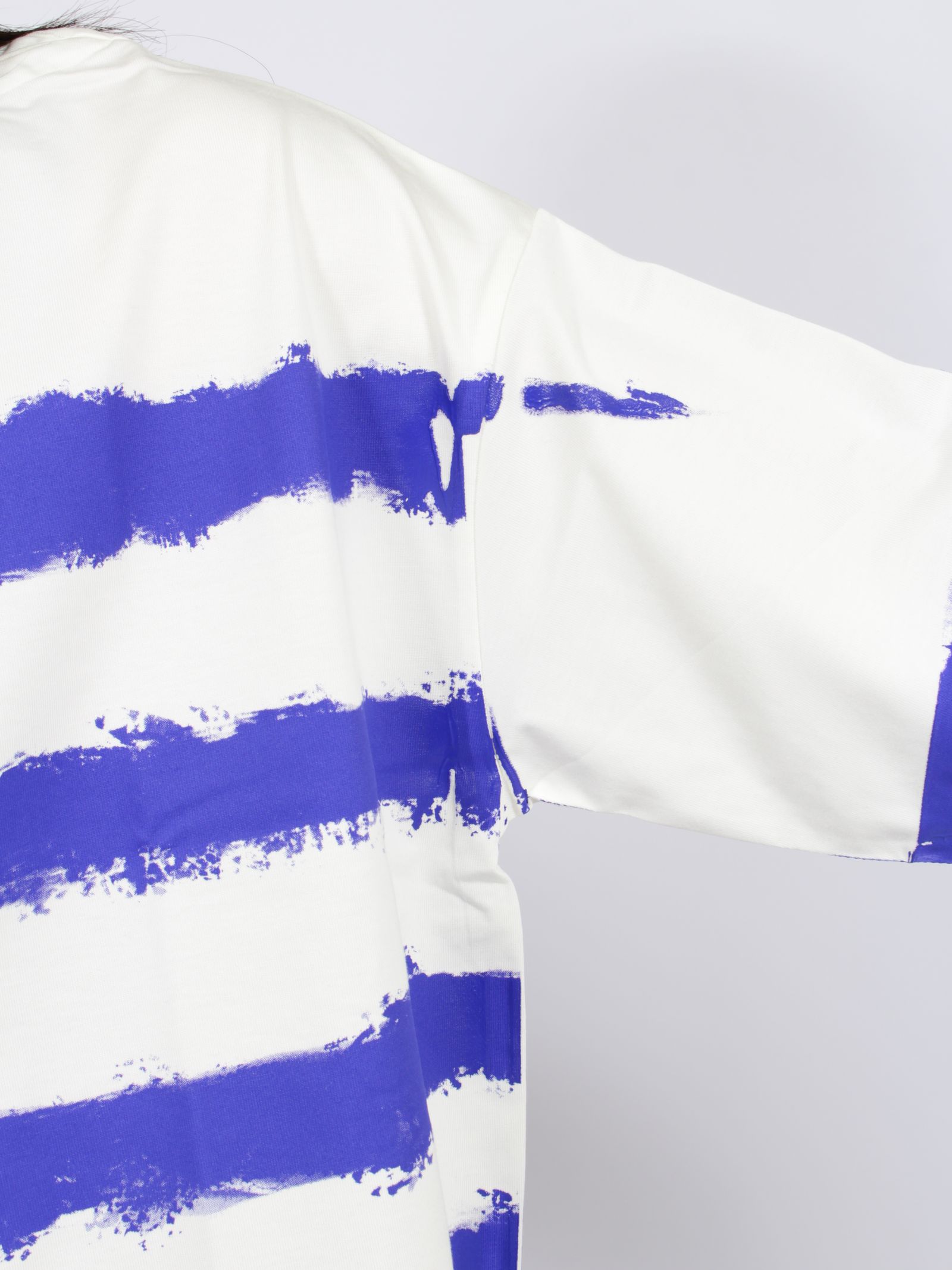 【26AW】 ピクチャレスク バスク ペインティング Tシャツ ボーダーカットソー / PICTURESQUE BASQUE PAINTING(ROOM GARDENER) / ホワイト×ブルー