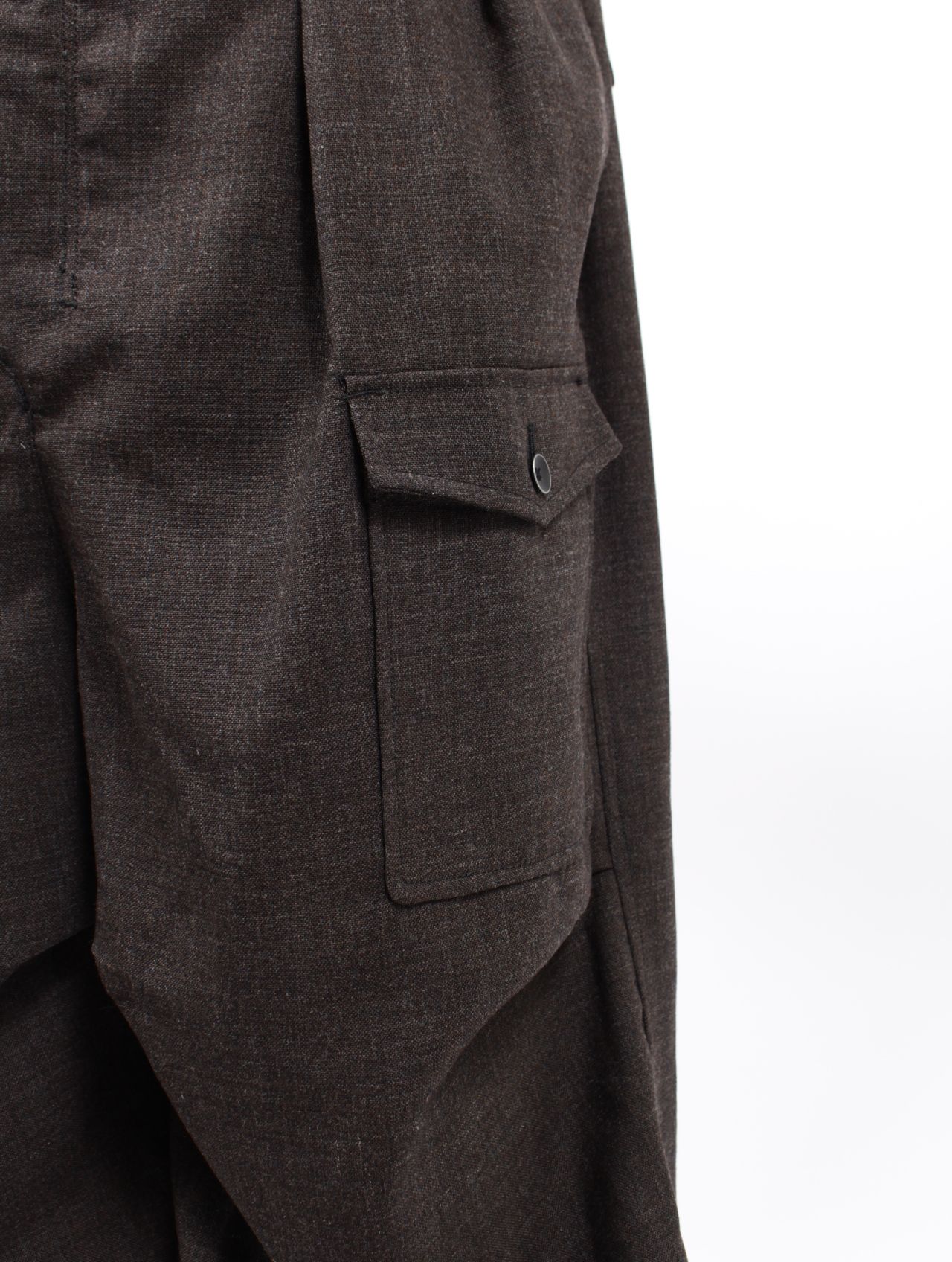 【26SS】ラフ ウール ジャンプスーツ / ROUGH WOOL JUMPSUIT .15 / ダークブラウン